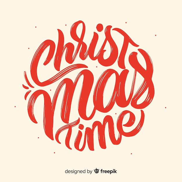 Christmas time lettering