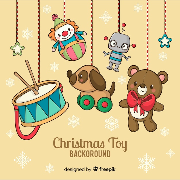 Free Vector christmas toys background