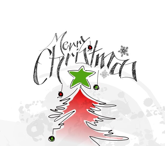 Christmas Tree Background, Vector illustration.