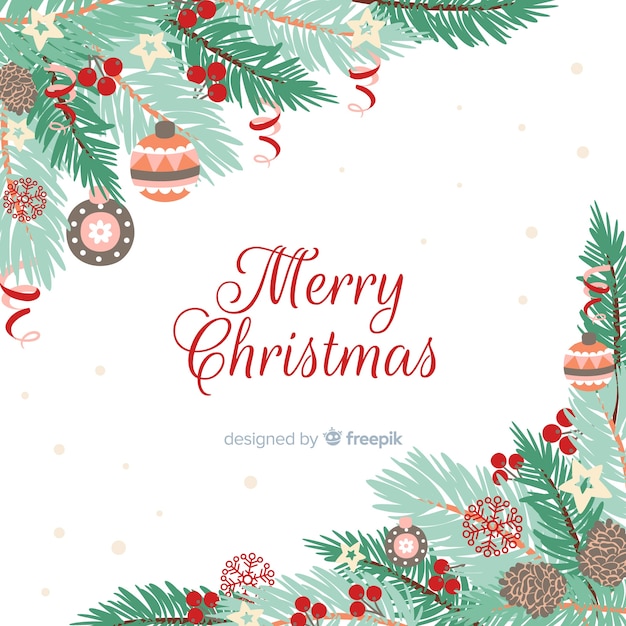 Christmas tree branches background