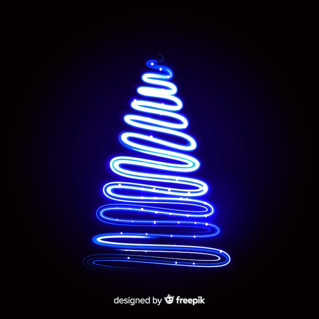 Free Vector christmas tree light line background