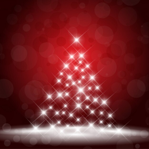 Free Vector christmas tree of lights background