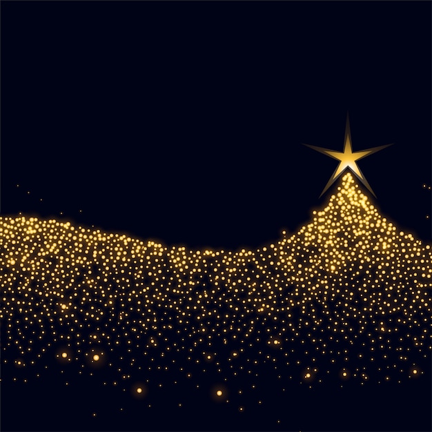 Free Vector christmas tree made with sparkles and glitter design