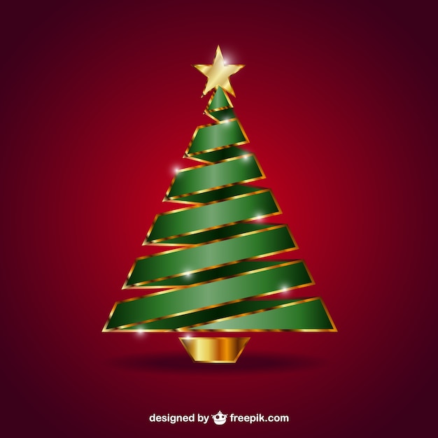 Christmas tree with gilded star