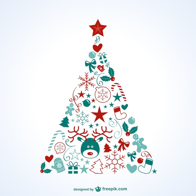 Christmas tree with icons