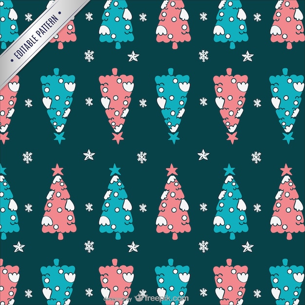 Free Vector christmas trees pattern