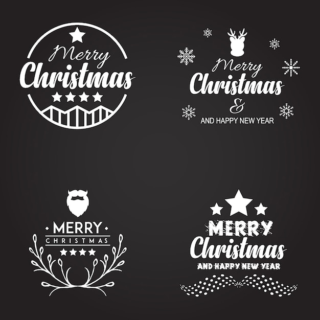 Christmas Typography logo designs