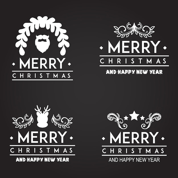 Christmas Typography logo designs