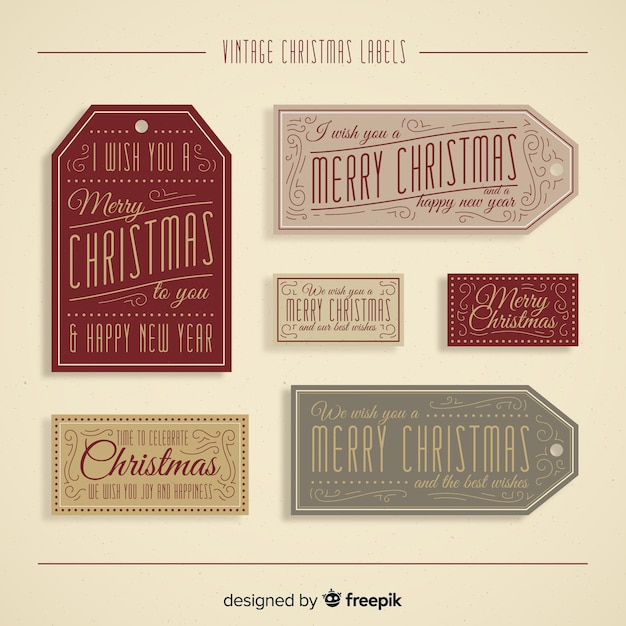 Christmas vintage labels collection