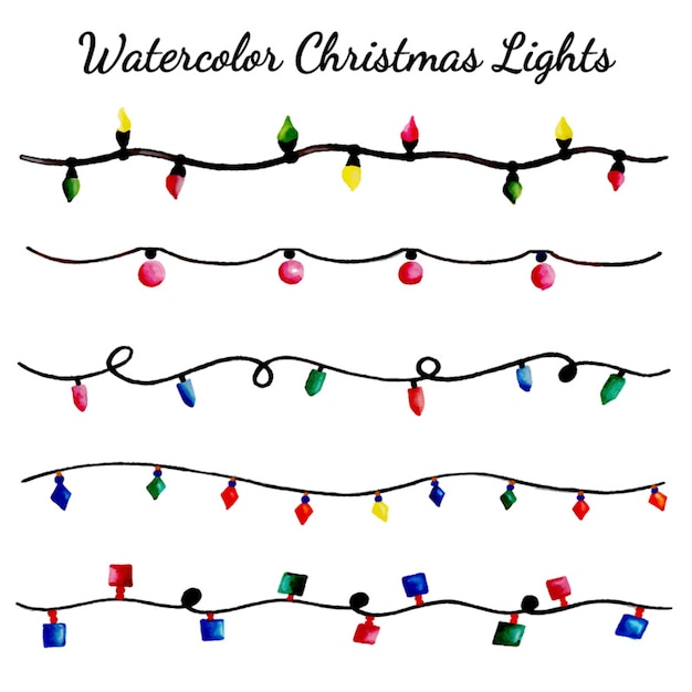 Christmas Watercolor Elements Collection