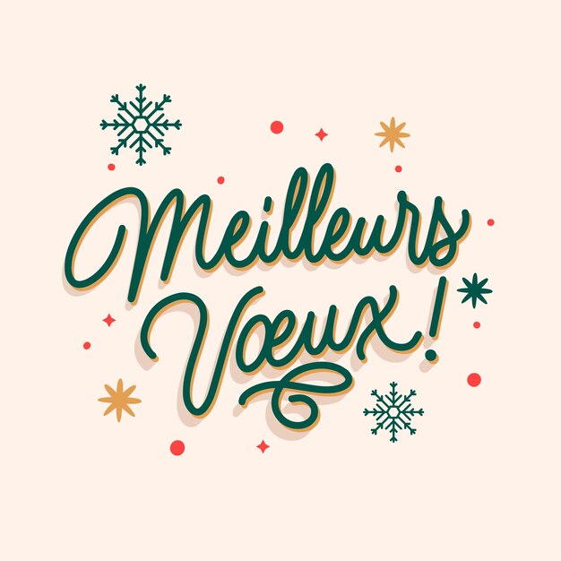 Christmas wish lettering in french