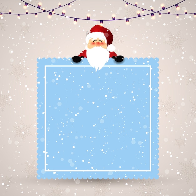 Free vector christmas with a cute santa design