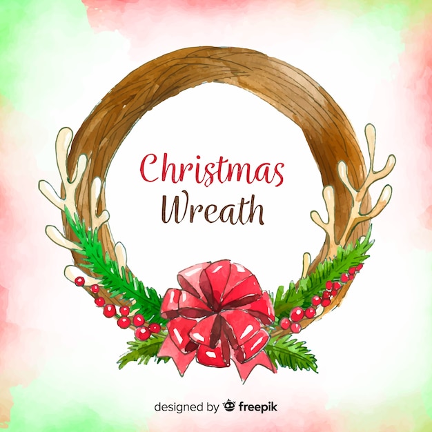 Christmas wreath background