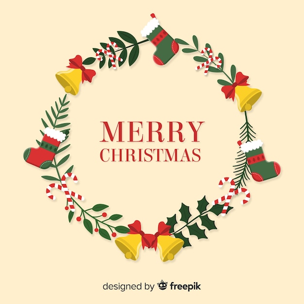 Christmas wreath background