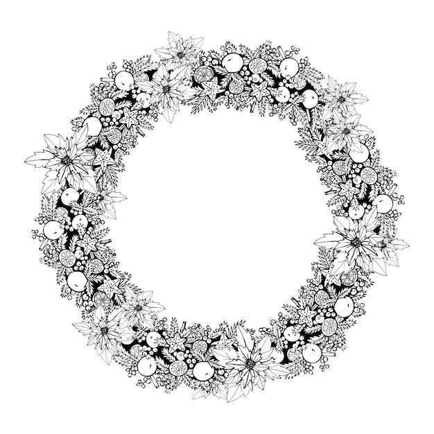 Christmas Wreath Illustration