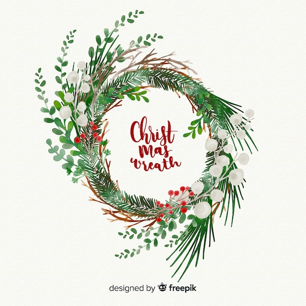 Free Vector christmas wreath