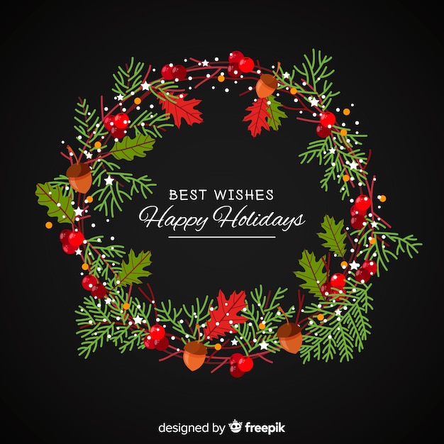 Free vector christmas wreath