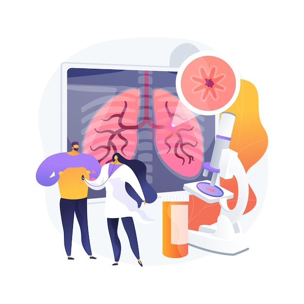 Chronic obstructive pulmonary disease abstract concept vector illustration. Obstructive pulmonary disease, chronic bronchitis, emphysema, COPD treatment, shortness of breath abstract metaphor.