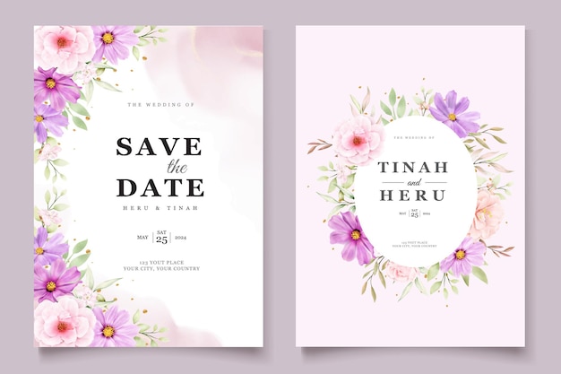 CHRYSANTHEMUM WEDDING invitation card set