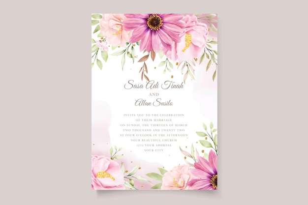 CHRYSANTHEMUM WEDDING invitation card set