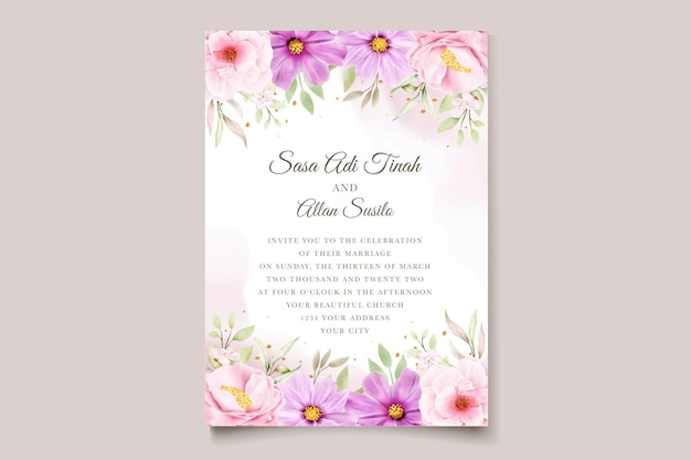 CHRYSANTHEMUM WEDDING invitation card set