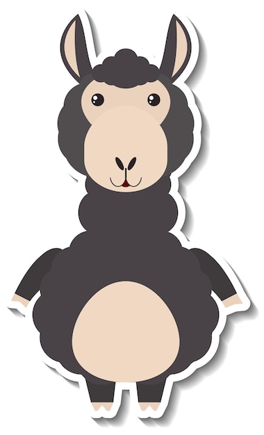 Free vector chubby sheep animal cartoon sticker