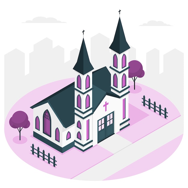 Free Vector church concept illustration