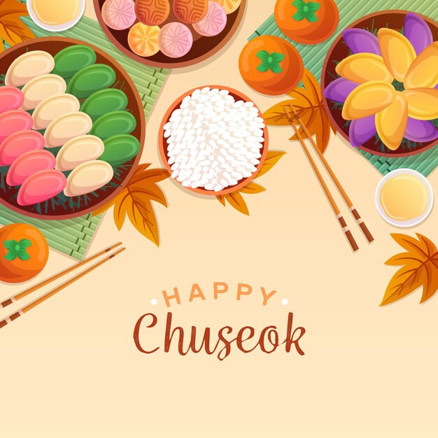 Chuseok festival drawing theme