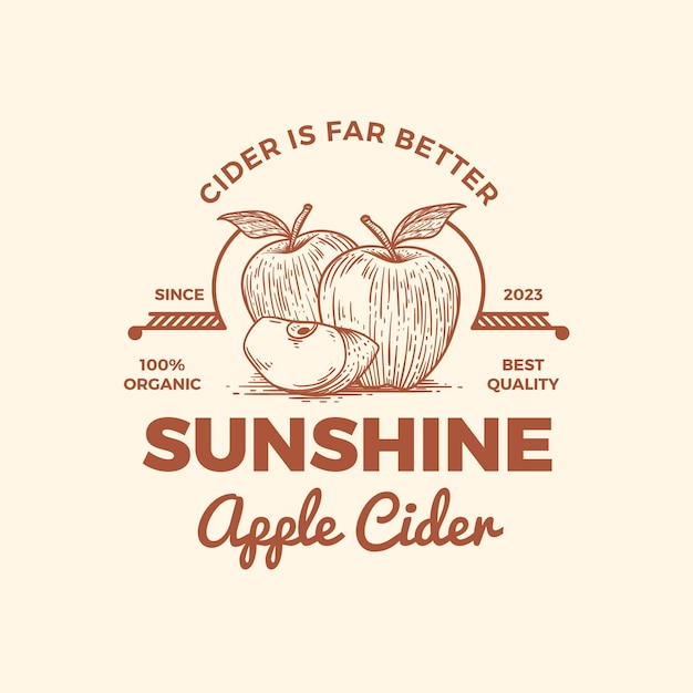 Free Vector cider logo design template