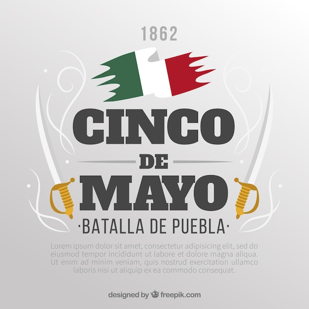 Free Vector cinco de mayo background with swords