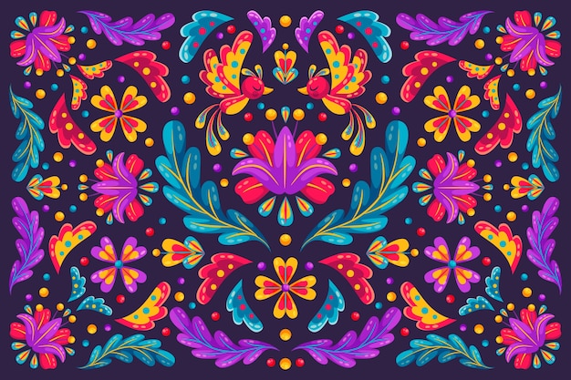 Cinco de mayo festival floral background