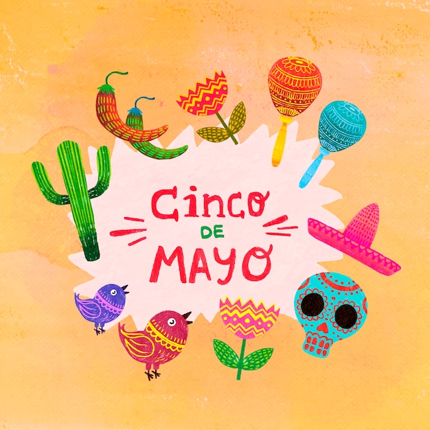 Cinco de mayo hand drawn design