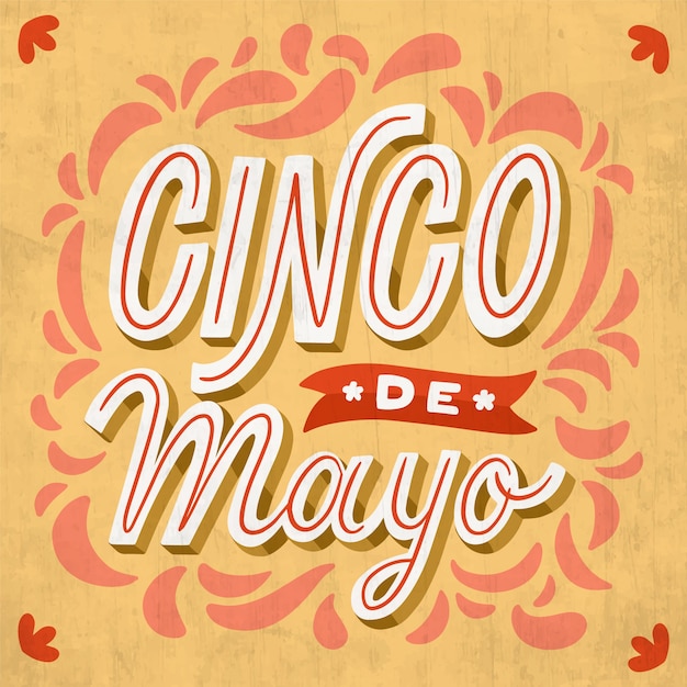 Free vector cinco de mayo lettering concept