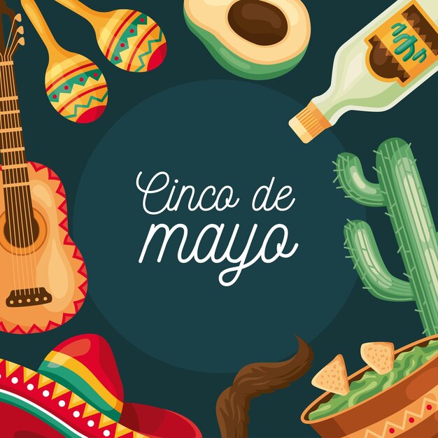 Cinco de mayo lettering poster