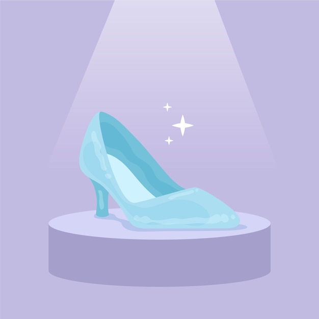 Free Vector cinderella glass shoe concept