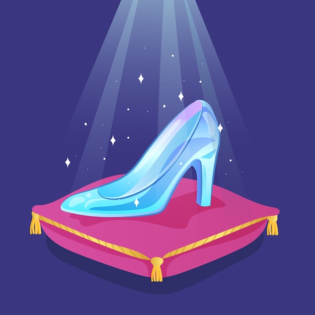 Free Vector cinderella glass shoe