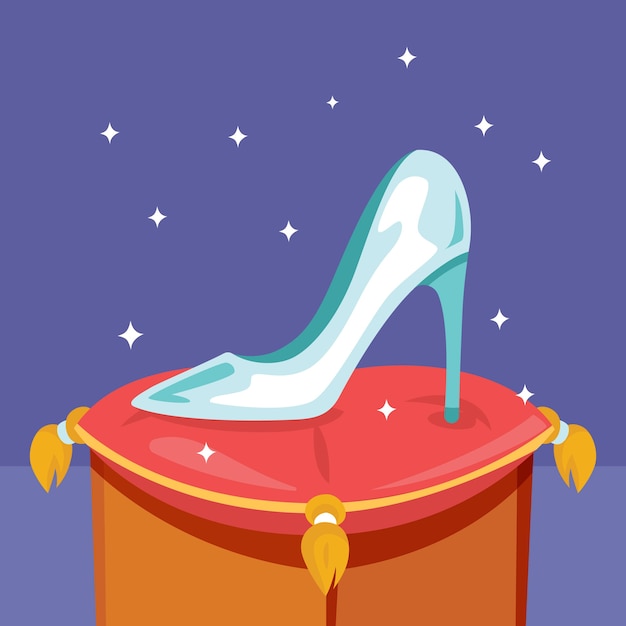 Free Vector cinderella glass shoe