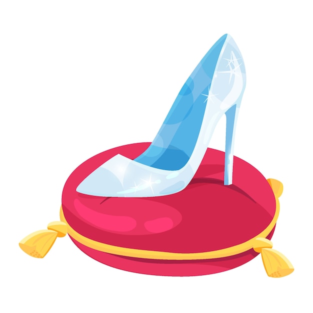 Free vector cinderella glass shoe