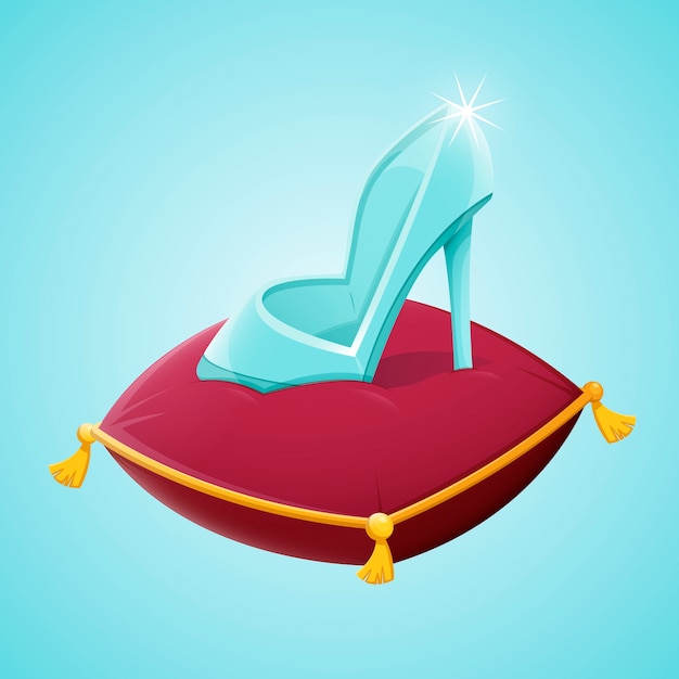 Free Vector cinderella glass shoe