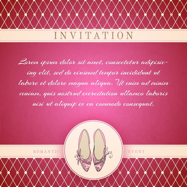 Free Vector cinderella princess invitation template