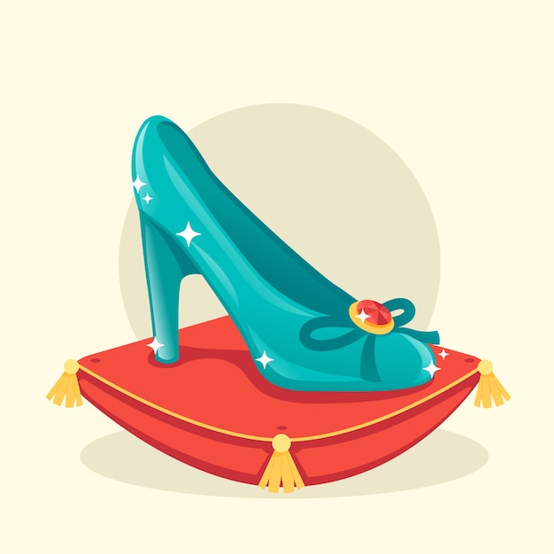 Free Vector cinderellas glass shoe