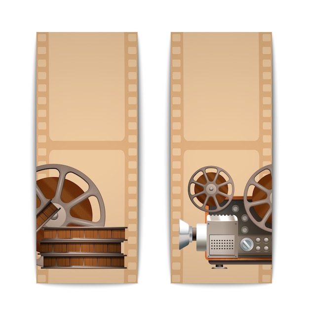 Free vector cinema banners vertical