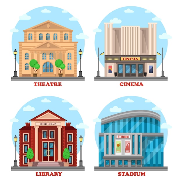 Cinema building library architecture stadium construction theatre structure