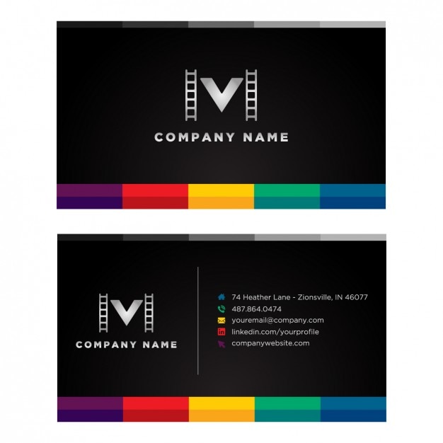 Free Vector cinema business card