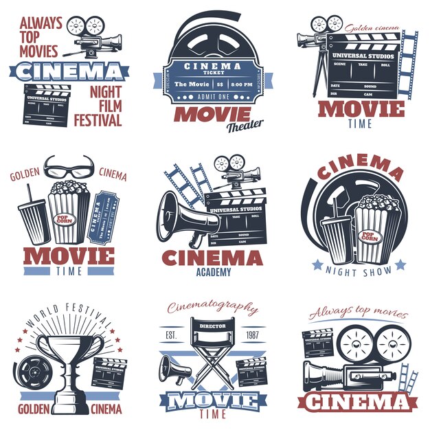 Cinema Emblems In Color