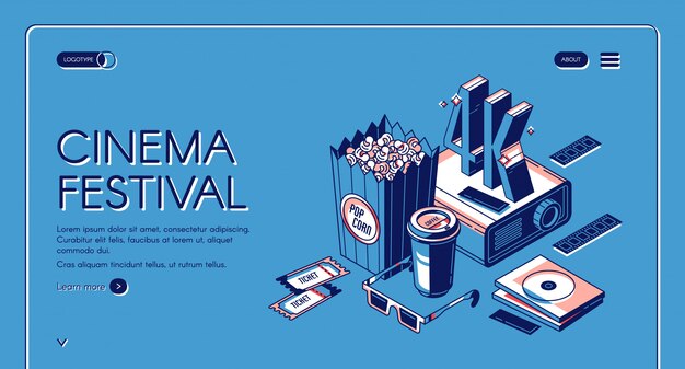 Cinema festival movie time entertainment banner