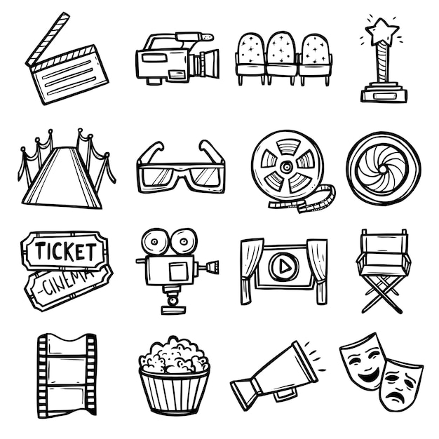 Cinema Icons Set