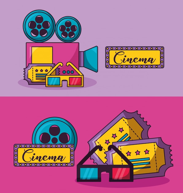 Cinema movie illustration