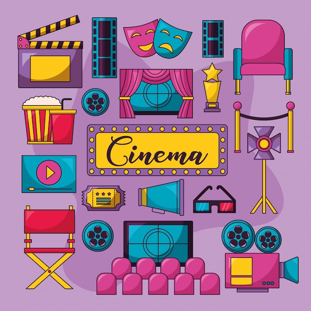 Cinema movie illustration