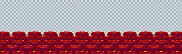 Free Vector cinema seat rows movie theater isolated chairs